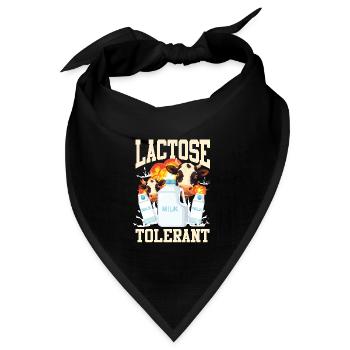 Lactose Tolerant Milk Dairy Food Intolerance - Bandana Dreieckstuch - Schwarz - Vorne
