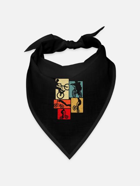 Fahrrad Retro - Bandana Dreieckstuch - Schwarz