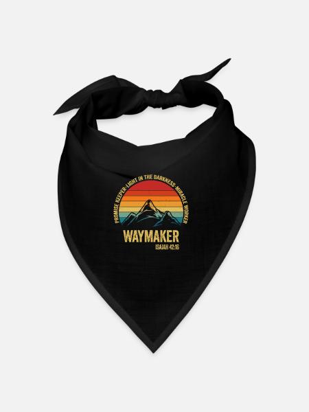 Wegweiser, Versprechenshüter, Wundertäter - Bandana Dreieckstuch - Schwarz