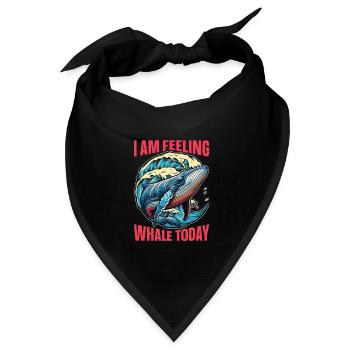 Whale Watching I Am Feeling Whale Marine Biologist - Bandana Dreieckstuch - Schwarz - Vorne