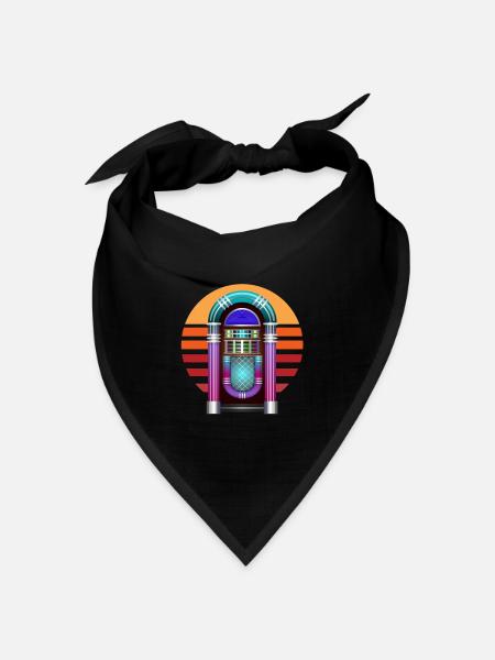Retro Music Machine Vintage Audio Jukebox - Bandana Dreieckstuch - Schwarz