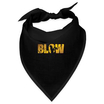 Saxophone Blow - Bandana Dreieckstuch - Schwarz - Vorne