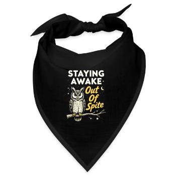 Rache-schlafenszeit-aufschub Nachteule-schlaf - Bandana Dreieckstuch - Schwarz - Vorne