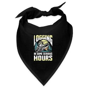 Logging In Some Serious Hours - Bandana Dreieckstuch - Schwarz - Vorne