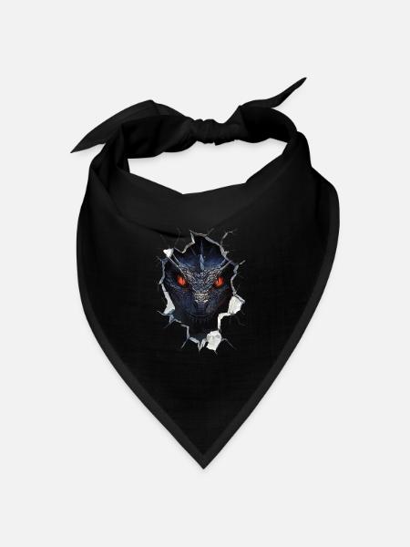 Drachen - Bandana Dreieckstuch - Schwarz