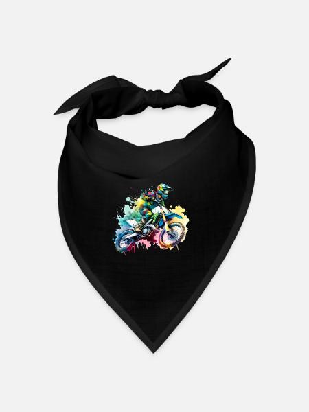 Motocross - Bandana Dreieckstuch - Schwarz