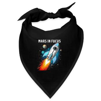 RAKETE MARS IN FOCUS - Bandana Dreieckstuch - Schwarz - Vorne