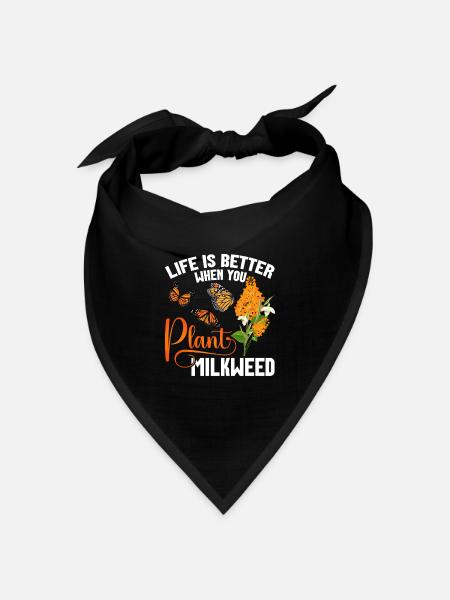 Butterflies The Monarch Butterfly Milkweed Monarch - Bandana Dreieckstuch - Schwarz