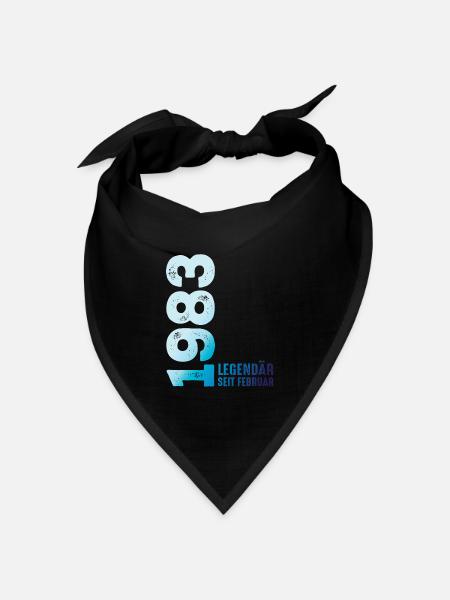 Limited Edition February 1983 Legendär Seit - Bandana Dreieckstuch - Schwarz