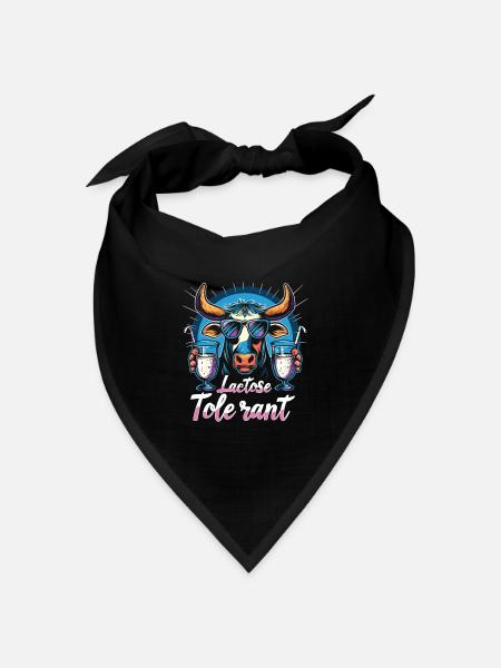 Laktose tolerant - Bandana Dreieckstuch - Schwarz