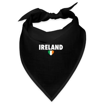 Ireland Irland Irische Flagge Stolzer Ire - Bandana Dreieckstuch - Schwarz - Vorne