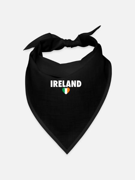 Ireland Irland Irische Flagge Stolzer Ire - Bandana Dreieckstuch - Schwarz