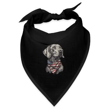 Weimaraner - Bandana Dreieckstuch - Schwarz - Vorne