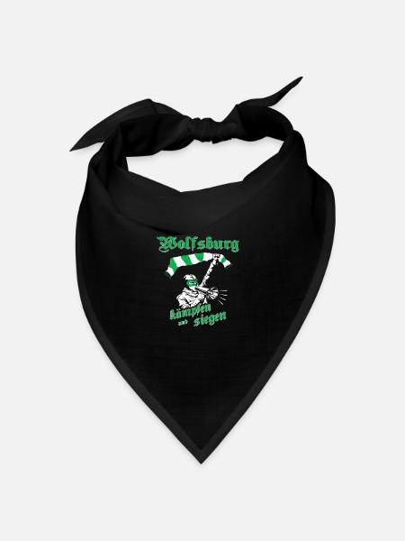 Wolfsburg kämpfen und siegen No II - Bandana Dreieckstuch - Schwarz