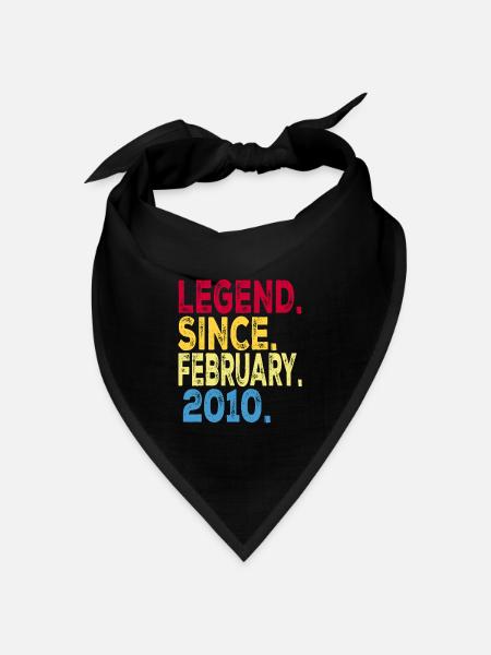 Legende seit Februar 2010 Design Für Kinder , - Bandana Dreieckstuch - Schwarz