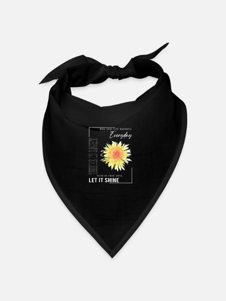 Inspirierende Blume Zitat Machen Sie Ihr Leben - Bandana Dreieckstuch - Schwarz