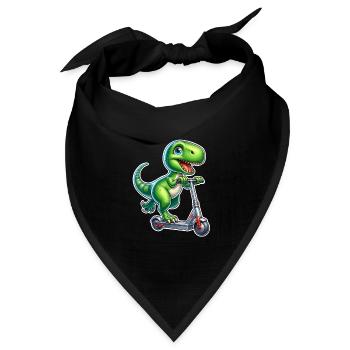 E-Scooter E-Roller T Rex Dino Scooter - Bandana Dreieckstuch - Schwarz - Vorne