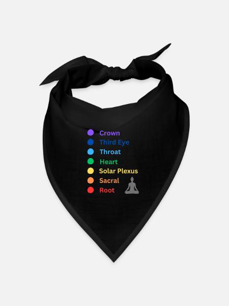 Chakra - Bandana Dreieckstuch - Schwarz