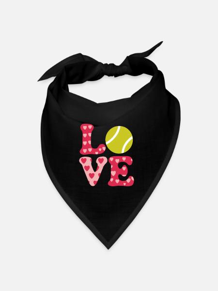 Tennis Spruch Tennisspieler Lustig Tennis Geschenk - Bandana Dreieckstuch - Schwarz