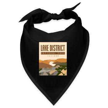 Lake District National Park – England - Bandana Dreieckstuch - Schwarz - Vorne