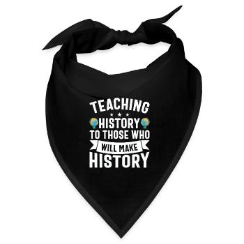 Geschichtslehrer Wertschätzung Geschichtsunterrich - Bandana Dreieckstuch - Schwarz - Vorne