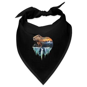 Wasserschwein - Bandana Dreieckstuch - Schwarz - Vorne