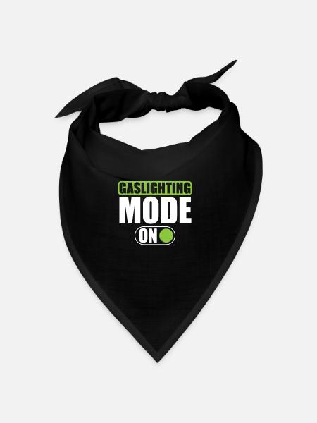 Echtes Professionelles Gaslighting - Bandana Dreieckstuch - Schwarz