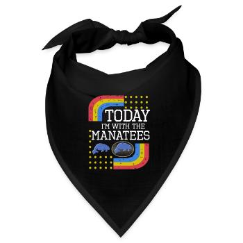 Vintage Slogan SEEKÜHE - Bandana Dreieckstuch - Schwarz - Vorne