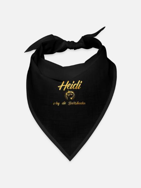 Heidi Reichinnek Merch Ultra - Bandana Dreieckstuch - Schwarz