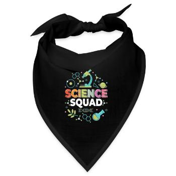 Science Squad Lustiger Wissenschaftler im Wissenschaftslabor - Bandana Dreieckstuch - Schwarz - Vorne