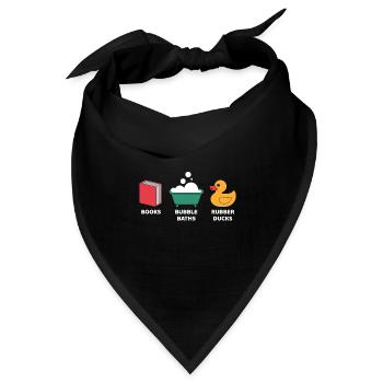 Bücher Schaumbäder und Quietscheenten - Bandana Dreieckstuch - Schwarz - Vorne