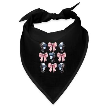Coquette Bow Virtual Reality VR Player Mom - Bandana Dreieckstuch - Schwarz - Vorne