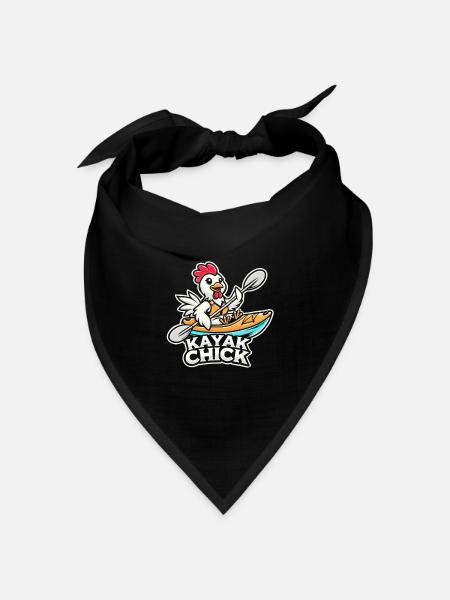 Kajak-Küken - Bandana Dreieckstuch - Schwarz