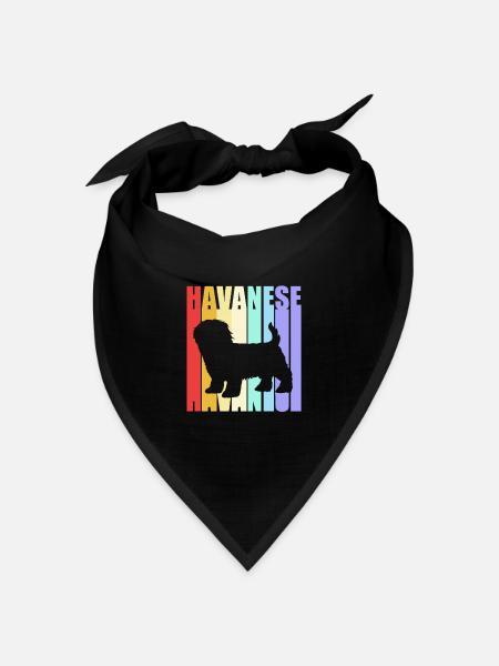 Havaneser Hund - Bandana Dreieckstuch - Schwarz