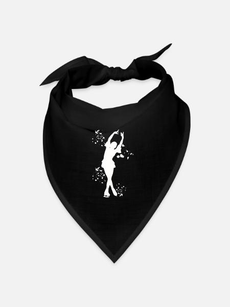 Eiskunstläufer Schlittschuhlaufen Eiskunstlauf - Bandana Dreieckstuch - Schwarz