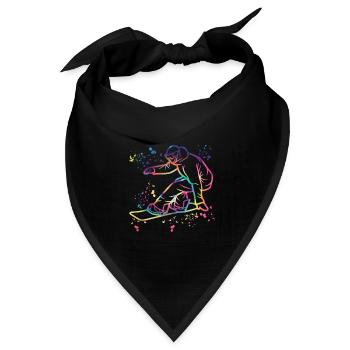 Snowboarder Snowboarding Snowboard - Bandana Dreieckstuch - Schwarz - Vorne