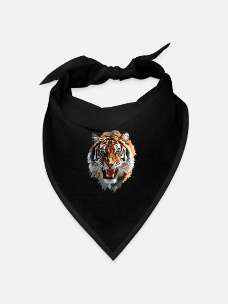Tiger - Bandana Dreieckstuch - Schwarz