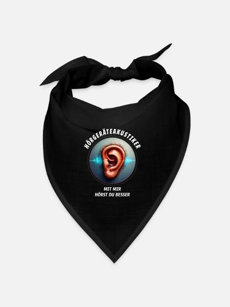 HÖRGERÄTEAKUSTIKER - Bandana Dreieckstuch - Schwarz