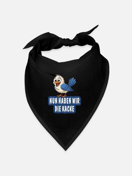NUN HABEN WIR DIE KACKE - Bandana Dreieckstuch - Schwarz