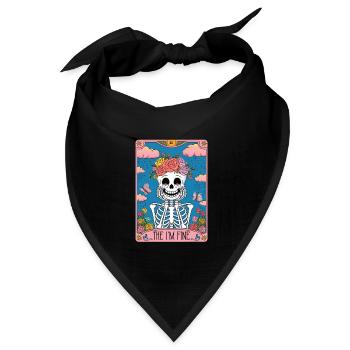Tarotkarte - Bandana Dreieckstuch - Schwarz - Vorne