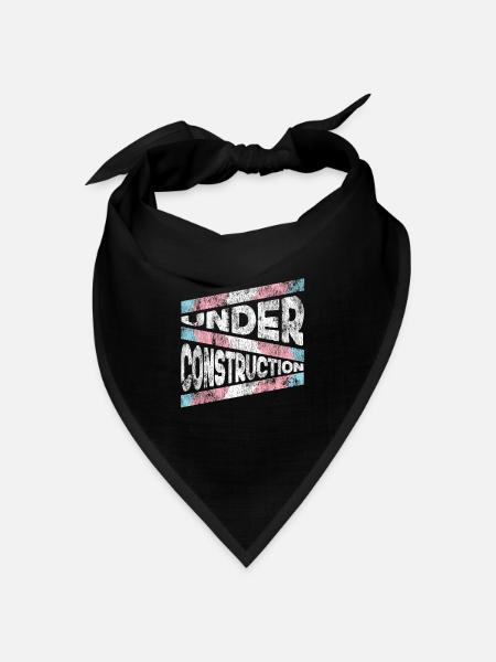 Transgender Trans LGBT Pride - Bandana Dreieckstuch - Schwarz