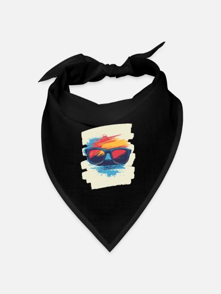 Sonnenbrille - Bandana Dreieckstuch - Schwarz