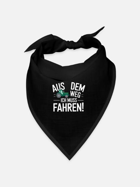 Aus Dem Weg Ich Muss Traktor Fahren Lustiger - Bandana Dreieckstuch - Schwarz