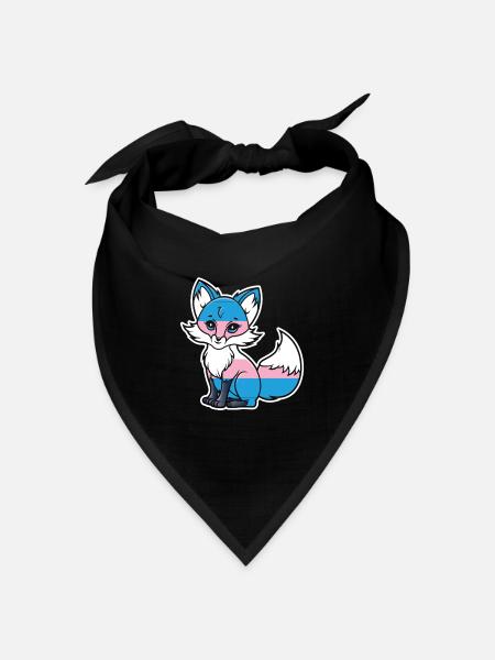 Transgender Trans LGBT Pride - Bandana Dreieckstuch - Schwarz