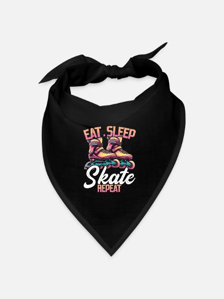 Inline Skating Rollerblading Inline Skates - Bandana Dreieckstuch - Schwarz