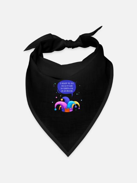 Es verwirrt mich sehr Lustige Sprüche Humor - Bandana Dreieckstuch - Schwarz