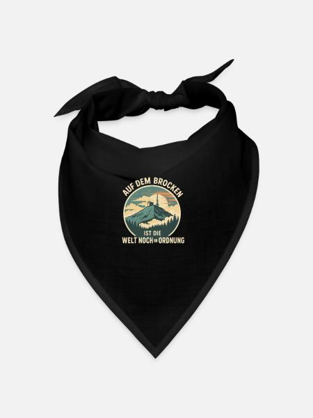Harz I Brocken Brockenbahn Walpurgis Motiv für - Bandana Dreieckstuch - Schwarz