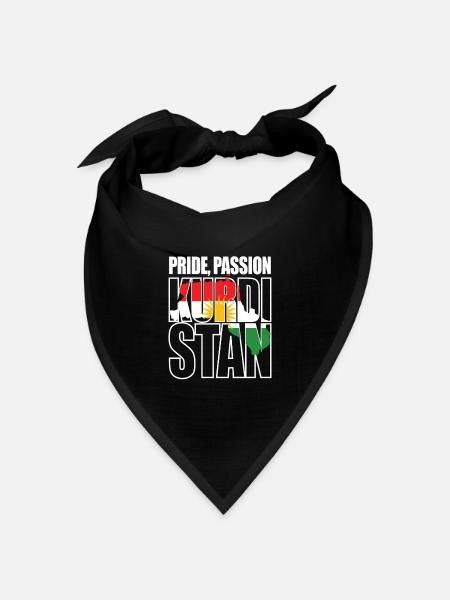 Pride Passion Kurdistan Kurde Kurden - Bandana Dreieckstuch - Schwarz