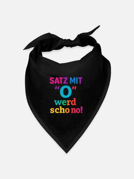 Satz mit O 2 - Bandana Dreieckstuch - Schwarz