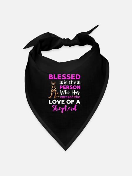 Deutscher Schäferhund Hunde Spruch - Bandana Dreieckstuch - Schwarz